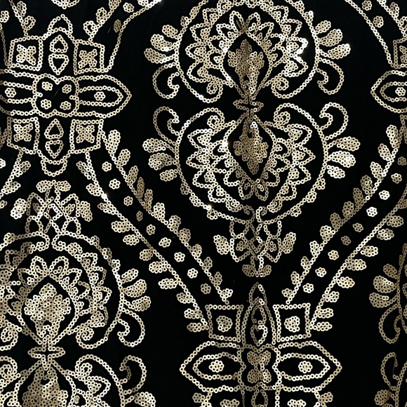 Interi Sequin gold and black mini skirt size small - Picture 5 of 5